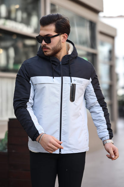 Blouson Columbia Gris Clair