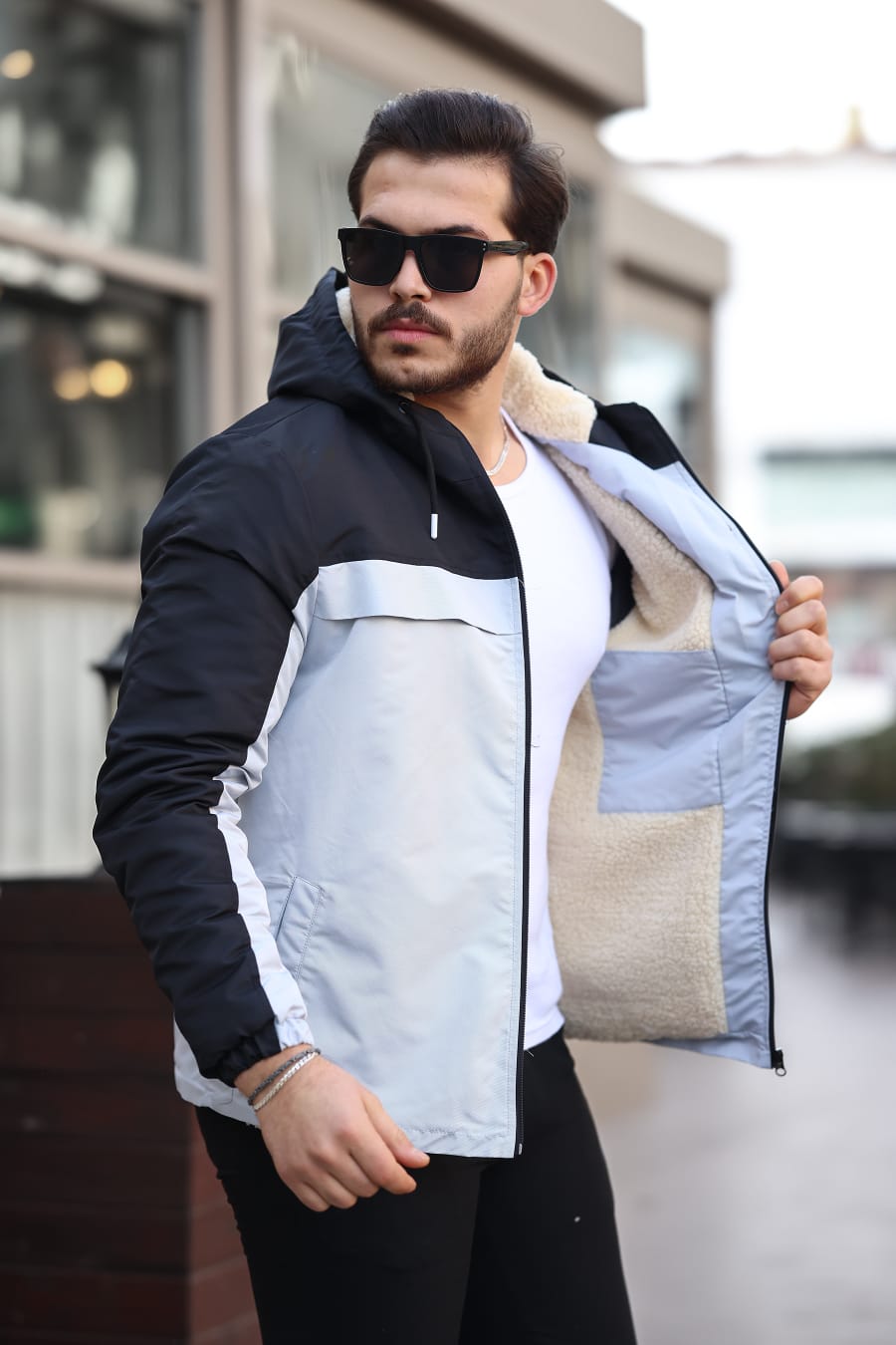 Blouson Columbia Gris Clair